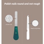 Professional Double-Sided Stainless Steel Nail File Straight Pattern Sanding Strip Tool for Nail Care