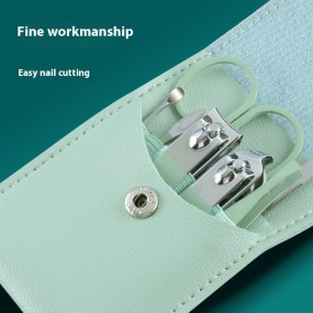 Portable 7-Piece Manicure & Pedicure Set Manufacturers Stock Nail Clippers & Stainless Steel Tools
