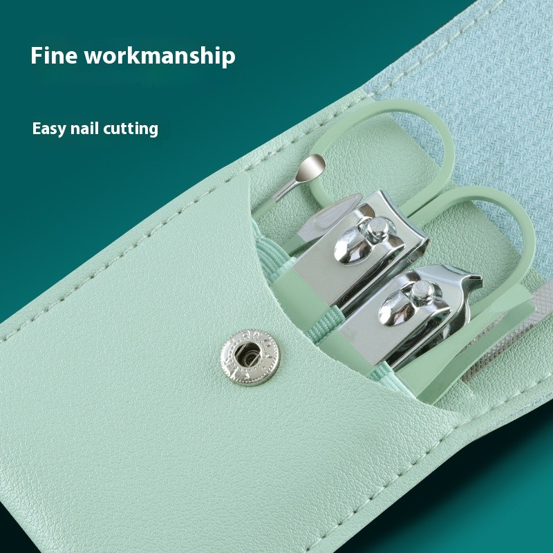 Portable 7-Piece Manicure & Pedicure Set Manufacturers Stock Nail Clippers & Stainless Steel Tools