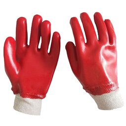 Chemical Protective Glove Manufacturer - High Quality Water Oil Resistance Red Pvc