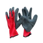 Reusable Work Gloves Manufacturer - Cotton Lining Latex Crinkle Coated Knit Wrist