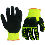 Cut Resistant Safety Gloves Supplier - TPR Impact Sandy Nitrile Palm Coated