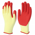 Reusable Work Gloves Manufacturer - Cotton Lining Latex Crinkle Coated Knit Wrist