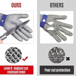 Stainless Steel Mesh Gloves Supplier - BSP Level 9 Anti Cutting Hand A9 Butcher
