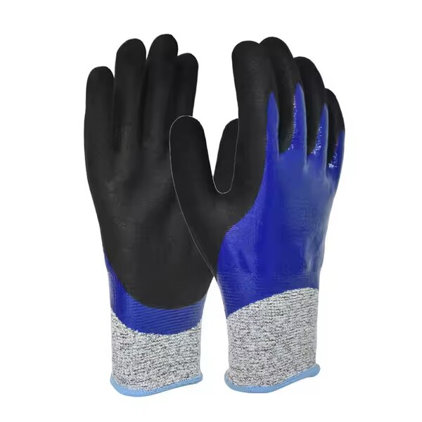 PU Coated Safety Gloves Supplier - Nylon Knitted Black General Purpose Work