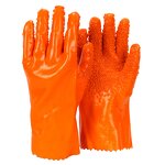 Chemical-proof Gloves Supplier - Non-slip Cotton Coated PVC Clips Latex