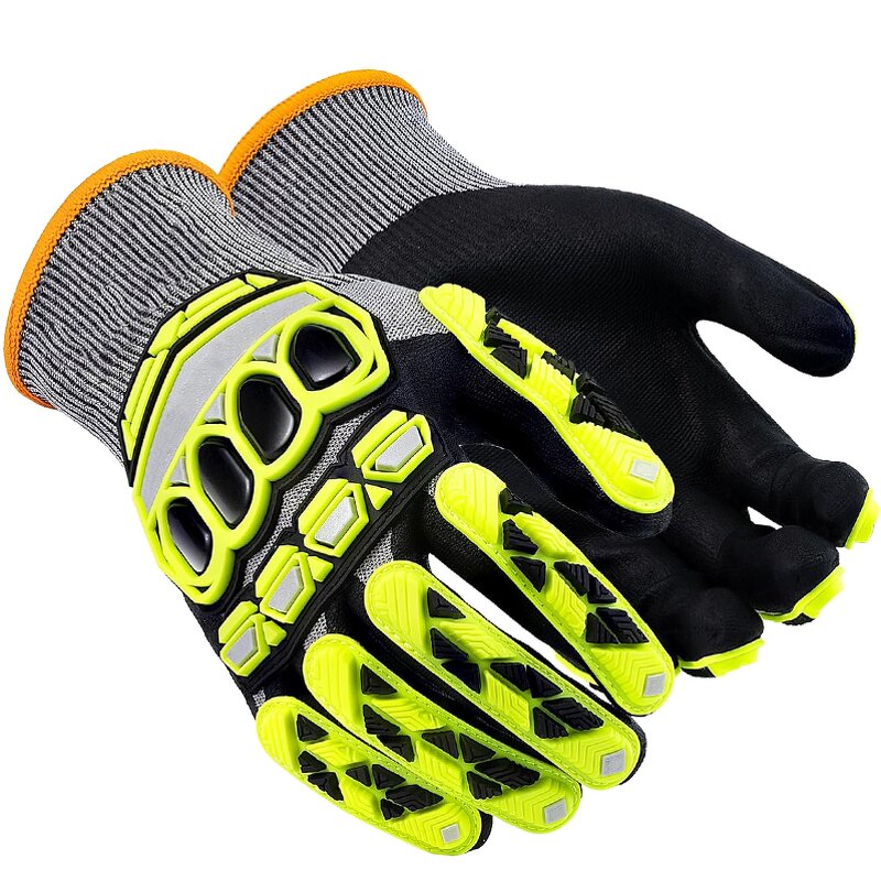 HPPE TPR Knuckle Gloves Factory - BSP Sandy Nitrile Anti Impact Working Cut