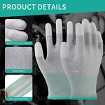 PU Palm Coated Gloves Manufacturer - Anti-static Seamless Touch Screen Construction