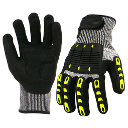Impact Resistant Gloves Supplier - EN388 TPR Sandy Nitrile Coated Cut Resistant
