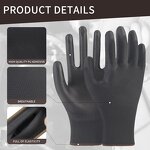 PU Palm Coated Gloves Manufacturer - Anti-static Seamless Touch Screen Construction