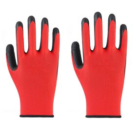 Puncture Resistant Work Gloves Factory - Large Latex Coated Garden Warehouse