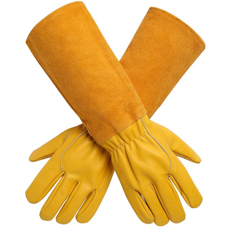 Leather Garden Gloves Supplier - Durable Top Grain Genuine Long Sleeve