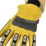 Driver Impact Gloves Factory - Hot Sale Durable Machine Washable Leather