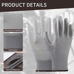 Touch Screen Work Gloves Factory - Seamless Custom Color Stretch Cuff Non-slip