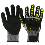 Cut Resistant High Impact Gloves Manufacturer - EN388 TPR Sandy Nitrile Coated