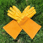 Leather Garden Gloves Supplier - Durable Top Grain Genuine Long Sleeve
