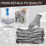 Touch Screen Work Gloves Factory - Seamless Custom Color Stretch Cuff Non-slip