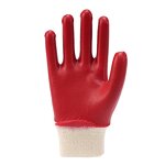 Chemical Protective Glove Manufacturer - High Quality Water Oil Resistance Red Pvc