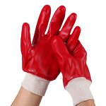 Chemical Protective Glove Manufacturer - High Quality Water Oil Resistance Red Pvc