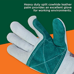 Construction Welding Gloves Supplier - Factory 10.5 Inch Kids Leather Palm