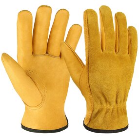 Waterproof Work Gloves Factory - Custom Logo Cowhide Sheepskin Construction