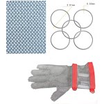 Chain Mail Butcher Gloves Supplier - BSP Level 9 Metal Ring Food Grade Protective