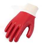 Chemical Protective Glove Manufacturer - High Quality Water Oil Resistance Red Pvc