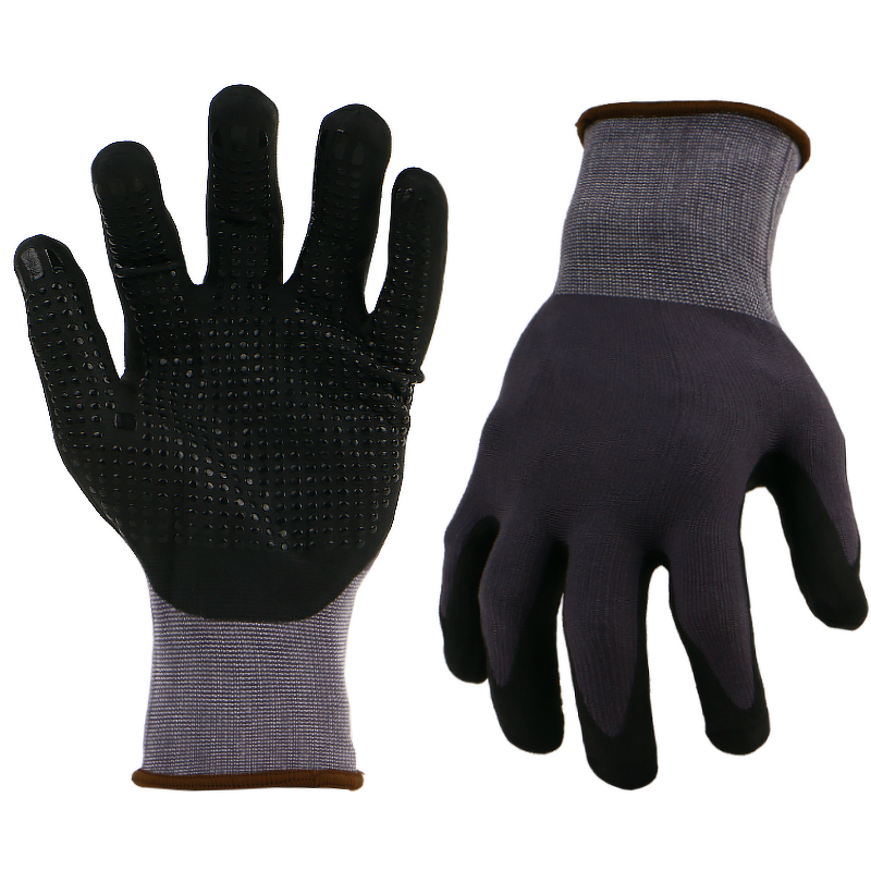Cut Resistant Gloves Manufacturer - 15 Gauge Nylon Sandy Nitrile Coating Level 3