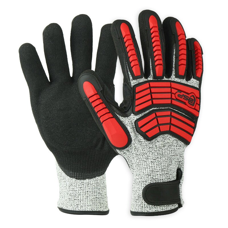 Impact Safety Gloves Supplier - Heavy Duty Nitrile Coated Oilfield Tpr Mechanic