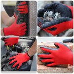 Puncture Resistant Work Gloves Factory - Large Latex Coated Garden Warehouse