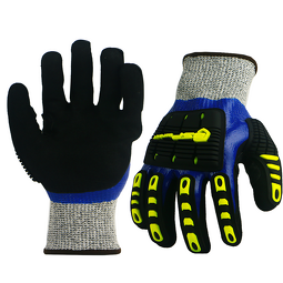 Impact Protection Gloves Manufacturer - TPR Sandy Nitrile Coated Waterproof