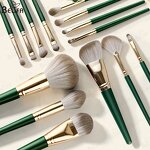 Makeup Brush Set Manufacturer - OEM/ODM Hot Selling Green 14pcs Professional Set