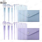 Makeup Brush Set Manufacturer - OEM/ODM High Quality Vegan 12pcs Blue Powder