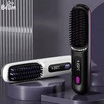 Hair Straightener Brush Manufacturer - OEM Custom Heated Wireless USB Rechargeable