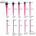 Makeup Brush Set Manufacturer - OEM Custom 10PCS Soft Synthetic Vegan Luxury Pink