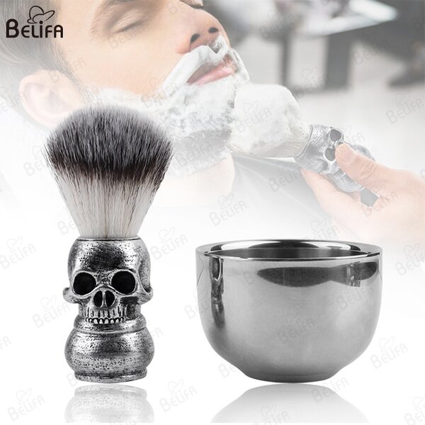 Shaving Brush Manufacturer - OEM/ODM New Vintage Design Skull Curving Neck