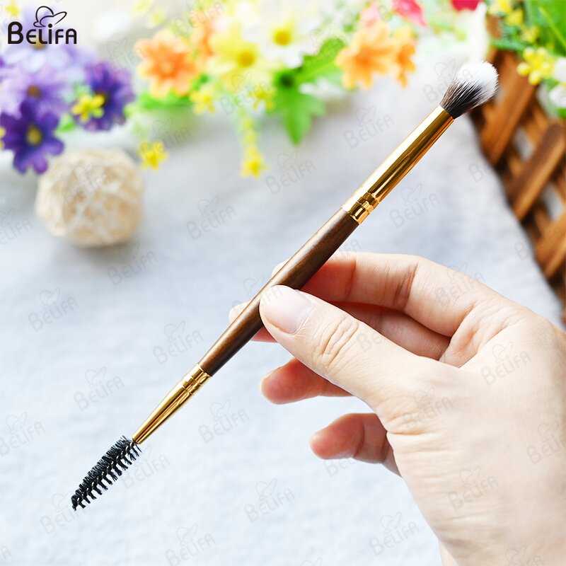 Eyelash Cleansing Brush Manufacturer - OEM/ODM Wood Dual Ended Foam Shampoo Brush