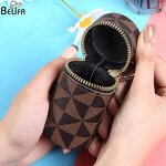 Lipstick Case Manufacturer - Wholesale Vintage Travel Mini PU Leather Keychain