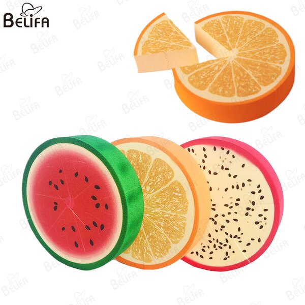 Makeup Sponge Manufacturer - OEM/ODM Fruit Orange Watermelon 6Pcs Triangle