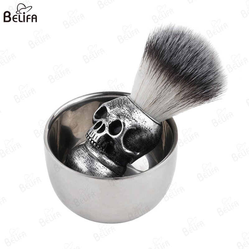 Shaving Brush Manufacturer - OEM/ODM Vintage Facial Clean 3D Skull with Bowl