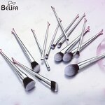 Makeup Brushes Manufacturer - OEM/ODM High-heeled Conical Gradient Silver Handle