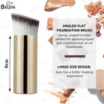 Foundation Brush Manufacturer - OEM/ODM New Black Slant Head Portable Powder