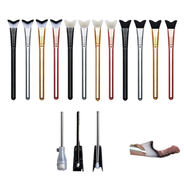 Eyelash Cleansing Brush Manufacturer - OEM/ODM Metal Plastic V Shape Swoop Curved