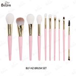 Makeup Brush Set Manufacturer - OEM Custom 10 Pc Synthetic Natural Hair Flower