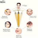 Facial Massager Manufacturer - Wholesale Custom T Shape 24k Golden Electric