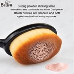 Foundation Brush Manufacturer - OEM/ODM New Toothbrush Type Black Bent Powder