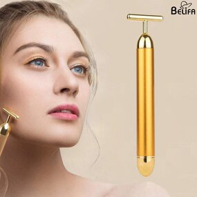 Facial Massager Manufacturer - Wholesale Custom T Shape 24k Golden Electric