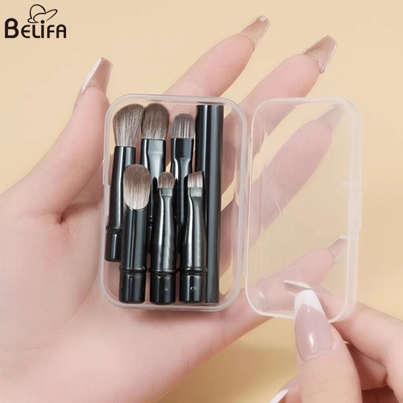 Makeup Brush Set Manufacturer - OEM/ODM Removable Head Mini Travel Transparent Case