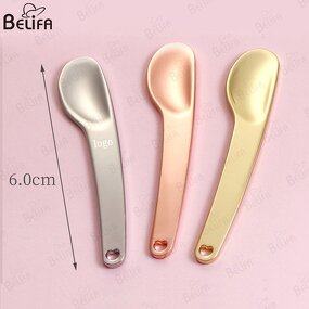 Eye Cream Spoon Manufacturer - OEM Customize Logo Metallic Mini Gold Silver