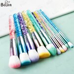 Makeup Brush Set Manufacturer - OEM Custom 10pcs Colorful Rainbow Beauty Brush